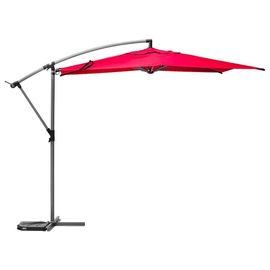 Parasol Déporté Rond Manoa Grenade Et Graphite 3m En Aluminium Traité Époxy Hesperide