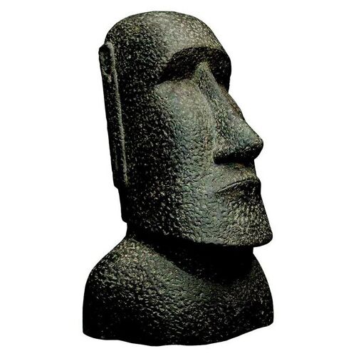 Statue Moaï Penez Herman 7073378 En Pierre Constituée H.60 Cm