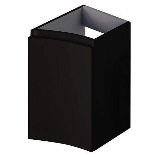 Meuble complément sous vasque noir mat Vague 34 cm version droite