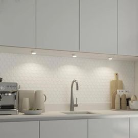 3 Spots Ledyard Led Intégrée Blanc Neutre Ip20 200lm 2w Ø6,4xh.2cm Blanc Goodhome