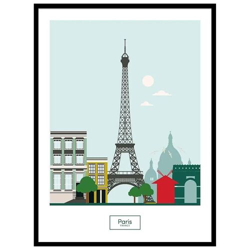 Image encadrée Paris 30 x 40 cm CM Creation