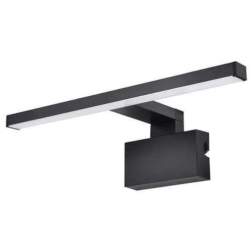 Réglette Led 3 En 1 Mur Miroir Meuble Noir L.50 Cm Ip44 900lm Goodhome Craven