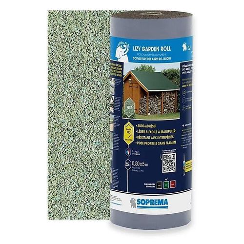Feuille bitumineuse Lizy Garden Roll vert 50cm L.5 m