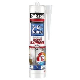 Mastic d'étanchéité salle de bain Rubson silicone séchage express blanc 280ml