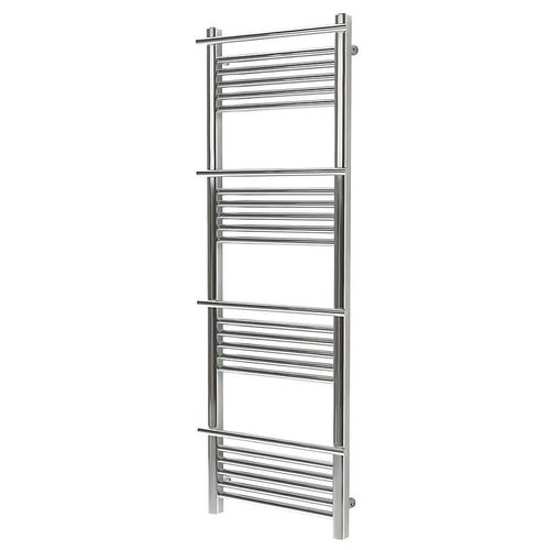 Sèche-serviettes eau chaude en acier GoodHome Solna vertical chromé mat 426 W