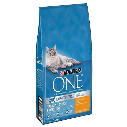 Croquettes Purina One Pour Chats Stérilisés Élaborées Au Poulet Et Au Blé En Sac De 7,5 Kg