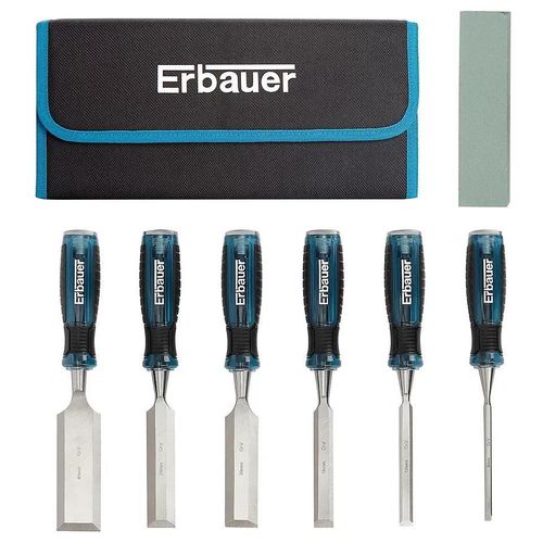 Ciseau à bois Erbauer, 7 pièces ( 6, 12, 18, 25, 30, 40 mm)