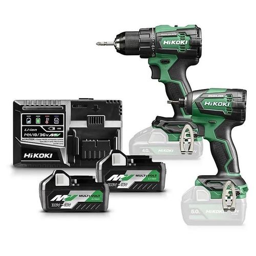 Perceuse visseuse DS18DE et visseuse à choc WH18DE sans fil Hikoki 2x18V - 5Ah