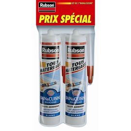 Lot de 2 Mastic Rubson HD Email & Synthétique transparent cartouche 280ml