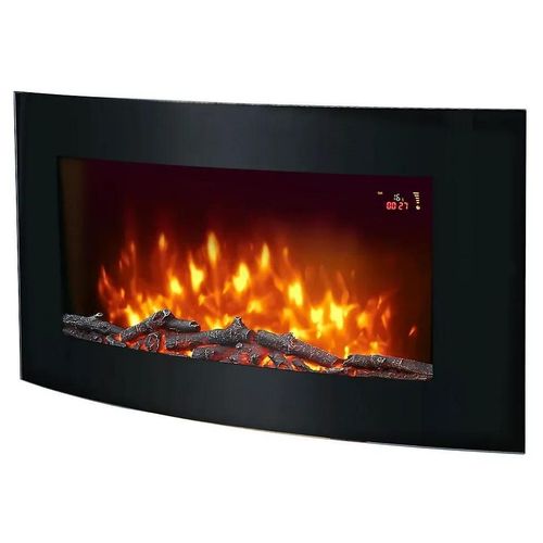 Cheminée électrique effet flamme 2000W noir