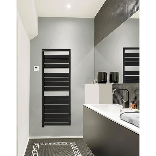 Sèche-serviettes électrique à inertie fluide Acova Astrakan noir 750W