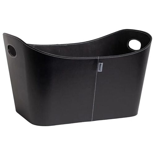 Panier à bûches en cuir Aduro Baseline noir