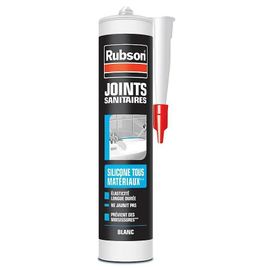 Mastic Sanitaire Rubson silicone tous matériaux blanc 280ml