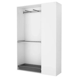 Armoire Semi-Ouverte Blanc Goodhome Atomia H. 225 X L. 150 X P. 45 Cm