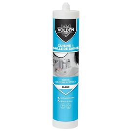 Mastic silicone acétoxy cuisine et salle de bain Volden blanc 280ml