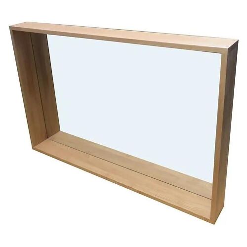 Miroir non lumineux rectangulaire Harmon coloris chêne l.120 x P.13 x H.80 cm