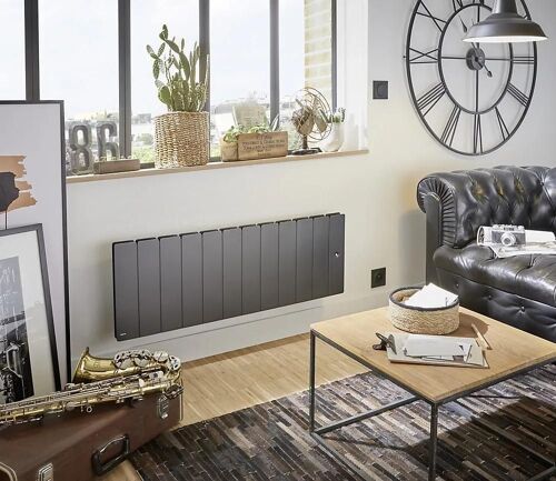 Radiateur électrique à inertie sèche Noirot Fontea Gris 1000 W Bas