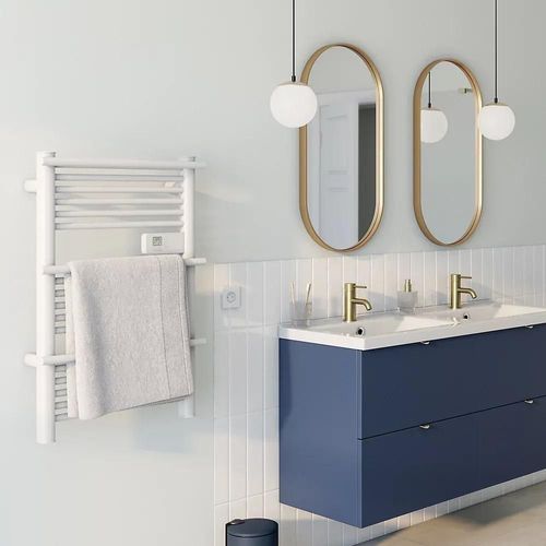 Sèche-serviettes électrique à inertie sèche GoodHome Solna blanc 350W
