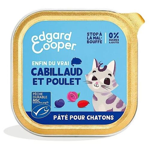 Pâtée Pour Chatons Au Cabillaud Et Au Poulet 85g Edgard Cooper