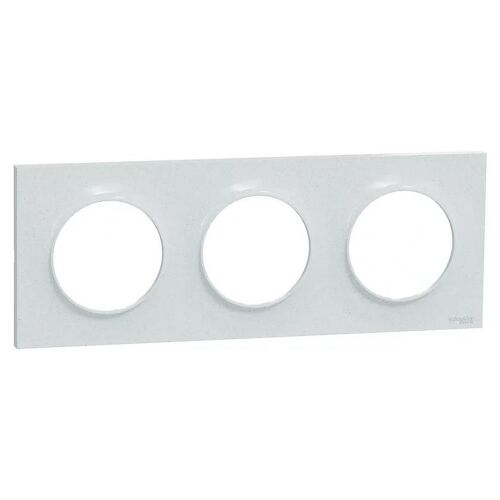 Plaque de finition 3 postes Schneider Electric Odace Styl S510706 coloris blanc recyclé l.227 x P.10 x H.85 mm