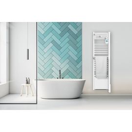 Sèche-serviette électrique à inertie fluide Noirot Actibain compact 300W + soufflerie 1000W