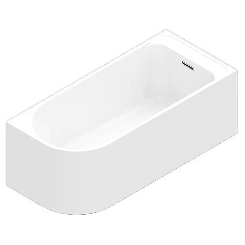 Baignoire adossée pour angle droit 170x75 cm Oguta blanc