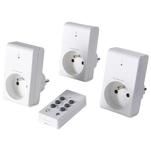 Pack 3 prises + 1 télécommande d'éclairage intérieur 1kW