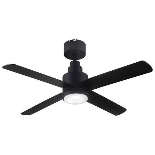 Ventilateur de plafond avec éclairage GoodHome Burbank coloris noir pour pièce de 15 m² Ø.106 cm