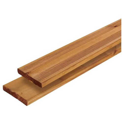 Lame de terrasse pin du Nord marron Lemhi Klikstrom L.240 x l.14,4 x ép. 2,7 cm