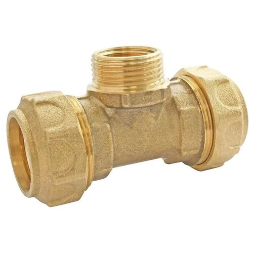 Té laiton pour PE Ø25 - Mâle au centre 20/27 (3/4")