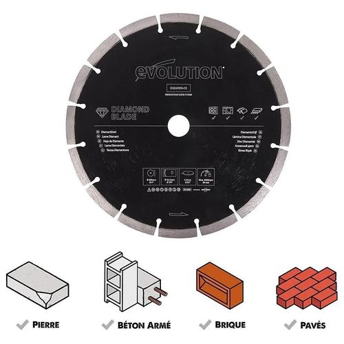 Lame diamant de scie circulaire Evolution ø230 mm