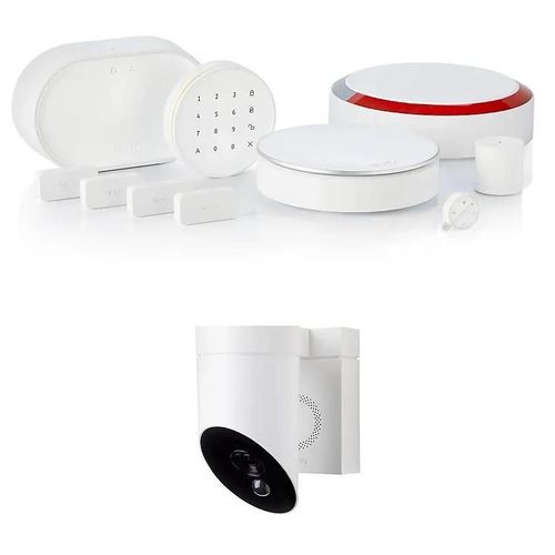 Système d'alarme Somfy Home Alarm Advanced Max 1875254 + Caméra extérieure Somfy avec sirène intégrée