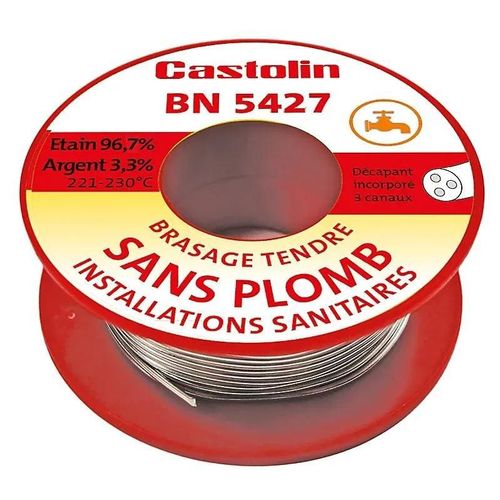 Bobine d'étain haute qualité Castolin ø2 mm, 250g