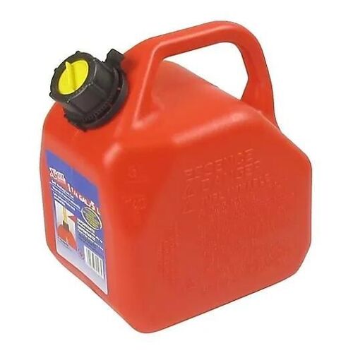 Jerrican avec bec verseur 5L en plastique rouge