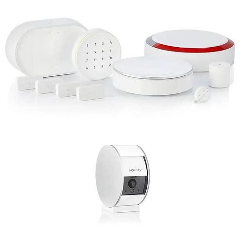 Système d'alarme Somfy Home Alarm Advanced Max 1875254 + Caméra de surveillance intérieure Somfy