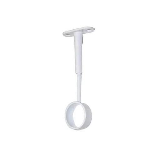 2 supports aluminium blanc pour tringle de penderie Ø2,5 cm