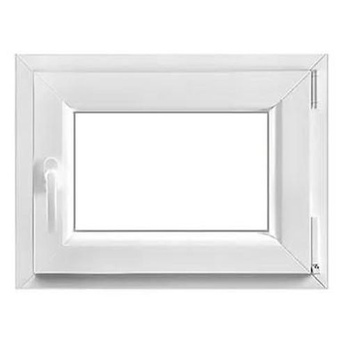 Fenêtre 1 vantail oscillo-battante, tirant droit double vitrage GoodHome en PVC blanc l.65 x H.48 cm