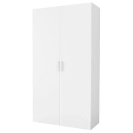 Armoire Penderie Portes Battantes Blanc Goodhome Atomia H. 187,5 X L. 100 X P. 45 Cm