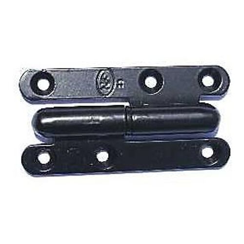 Paumelle noire ronde Afbat 110 x 55 mm droite