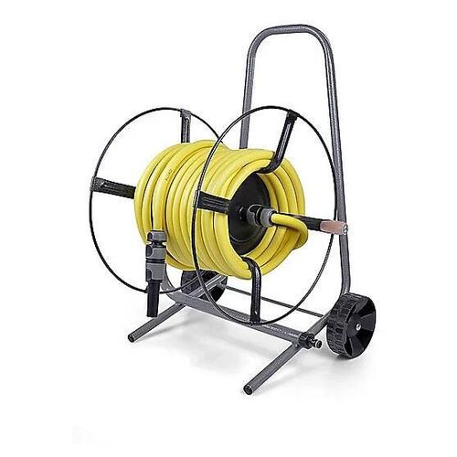 Dévidoir sur roue équipé avec tuyau d'arrosage métal Ø15mm L.25m