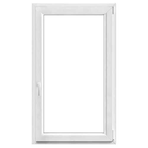 Fenêtre 1 vantail oscillo-battante, tirant droit double vitrage GoodHome en PVC blanc l.85 x H.138 cm
