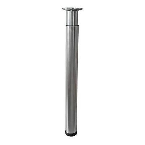 Pied métal réglable aluminium brossé ø76 mm Bar Plus