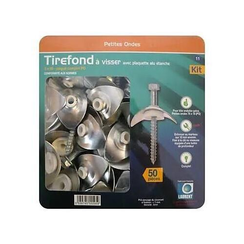Kit de 50 fixations pour plaque galva petites ondes