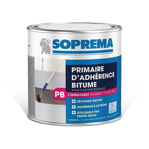 Primaire d'adhérence bitume Soprema 1L