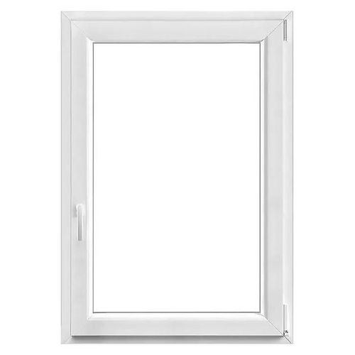Fenêtre 1 vantail oscillo-battante, tirant droit double vitrage GoodHome en PVC blanc l.85 x H.118 cm