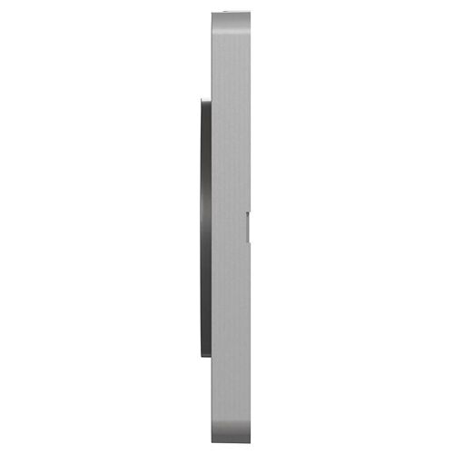 Plaque de finition 1 poste Schneider Electric Odace Touch S530802J coloris aluminium avec liseré aluminium l.85 x P.10 x H.85 mm