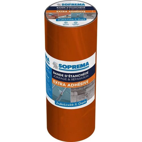 Bande d'étanchéité Extra Adhésive Soprema terre cuite 30cm x 5m, ép. 0.6mm