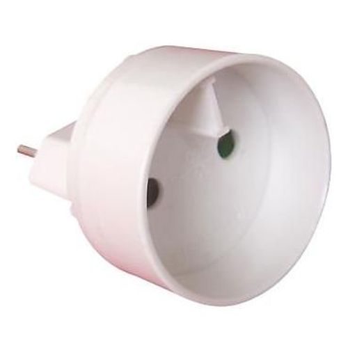 Adaptateur Mâle 6A en femelle 16A blanc