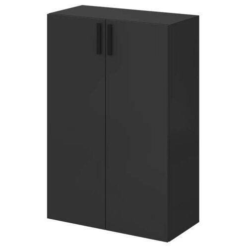 Caisson noir avec 2 portes GoodHome Atomia Noveleties H. 112,5 x L. 75 x P. 35 cm