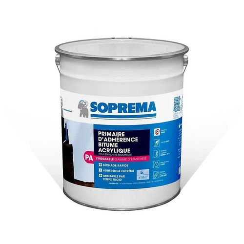 Primaire d'adhérence bitume acrylique Soprema 5L